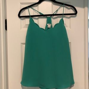 J crew tank top 6 medium green camisole